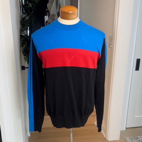 Kenzo Other - NWOT KENZO Paris Colorblock Knit Sweater Blue Red Black Size M